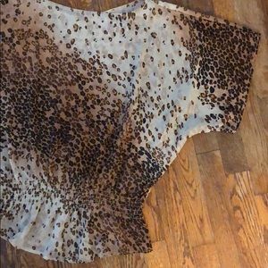 Sheer Leopard Print Blouse